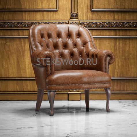 Конференц кресло из натуральной кожи "АРИМБИ" - фото 2