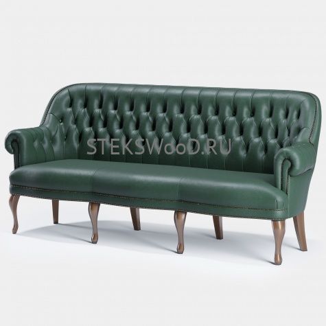 Трёхместный диван для кабинета из натуральной кожи "Аримби" - фото 9