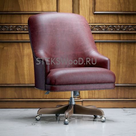 Кресло кожаное для кабинета "ФАРГО ПЛЕЙН" - фото 3