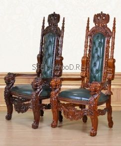 Кресло трон "ДВУГЛАВЫЙ ОРЕЛ" для кабинета