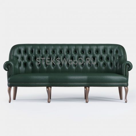 Трёхместный диван для кабинета из натуральной кожи "Аримби" - фото 8