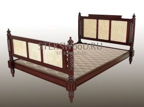 Кровать из массива "ИНГЛАНД РАТАН" для спальни