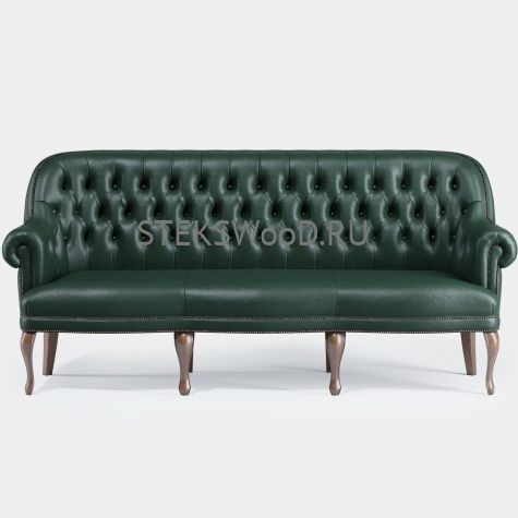 Трёхместный диван для кабинета из натуральной кожи "Аримби" - фото 10
