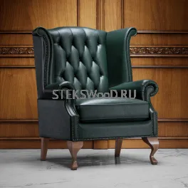 Кожаное кресло "Йоркшир грин"