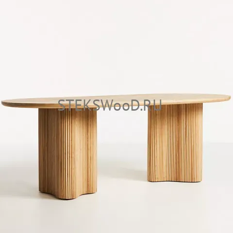 Большой обеденный стол (220 см) из массива дерева "Джейд"