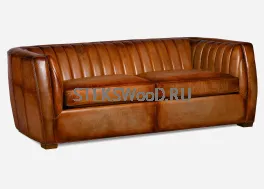 Диван трёхместный из натуральной кожи "ЛУЧАНО"