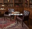Классическое ирландское кресло из натуральной кожи "Дублин бордо" - фото 2