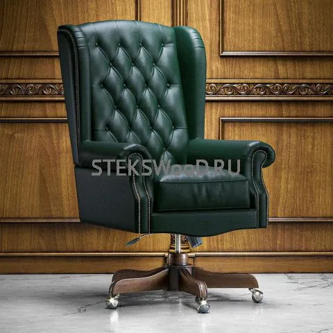 Кожаное кресло руководителя "ОКСФОРД ГРИН"