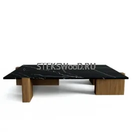 Современный журнальный столик со столешницей из керамогранита "ВОРТЕКС"