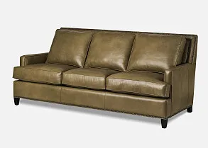 Диван 3-х местный из натуральной кожи "ЛУИДЖИ"