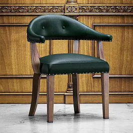 Стул из массива, натуральной кожа "БЕЙКЕР"