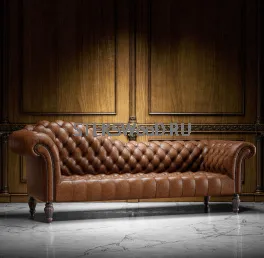 Диван - софа из натуральной кожи "БРИСТОЛЬ"