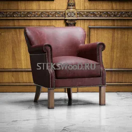 Небольшое кресло для отдыха "СМОЛ БОРДО", натуральная кожа