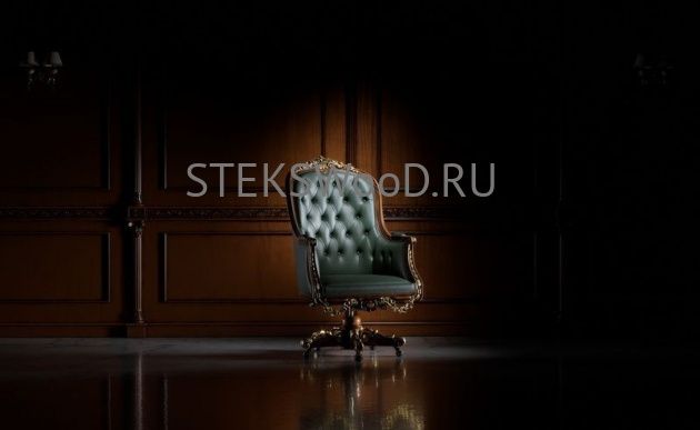 Кресло для руководителя "ЛОРД ХАНИ" (зеленая кожа) - фото 4