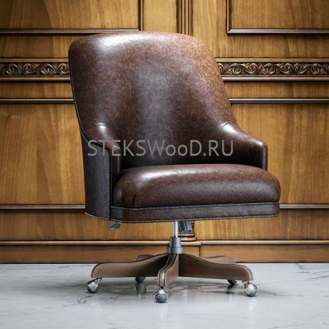 Кресло кожаное для кабинета "ФАРГО ПЛЕЙН" - фото 2