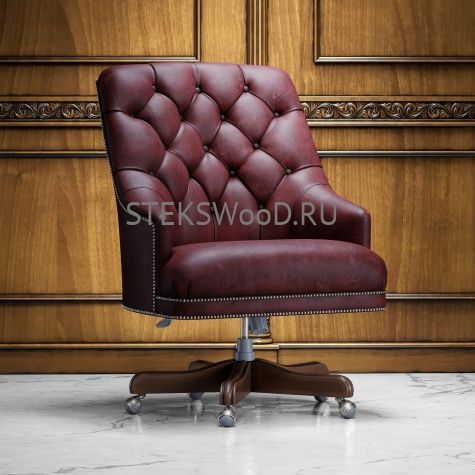 Кресло кожаное для кабинета "ФАРГО" - фото 2