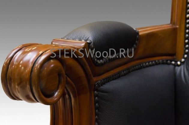 Рабочее кресло "НИКСОН ХАНИ" (черная кожа) - фото 10
