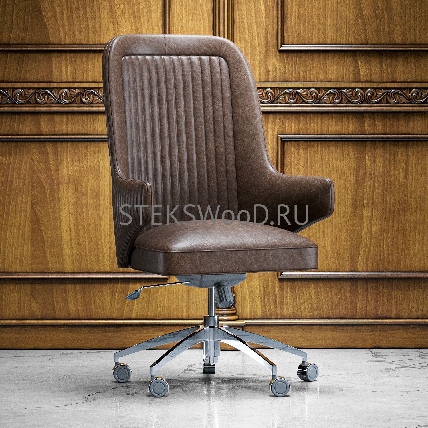 Современное офисное кресло для руководителя "АКЦЕНТ" - фото 6