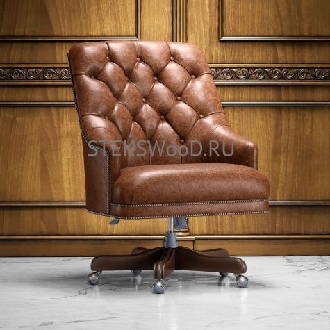 Кресло кожаное для кабинета "ФАРГО" - фото 5