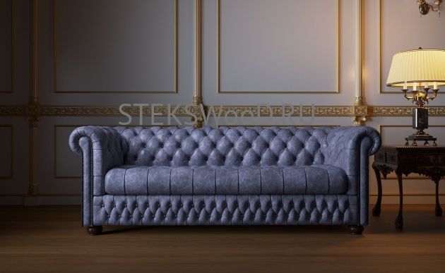 Трехместный диван "ЧЕСТЕР" со спальным местом (БОРДОВАЯ КОЖА) - фото 14