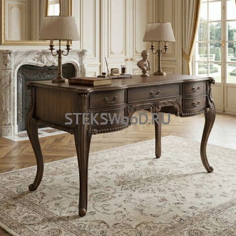 Письменный стол из массива дуба "Кабриоль"