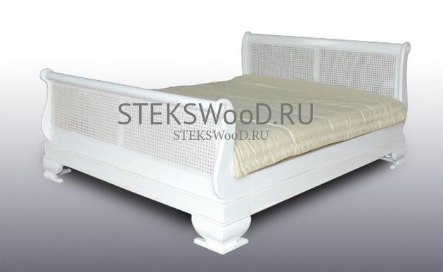 Кровать из массива с ротангом "СЛЭЙ РАТАН" - фото 2