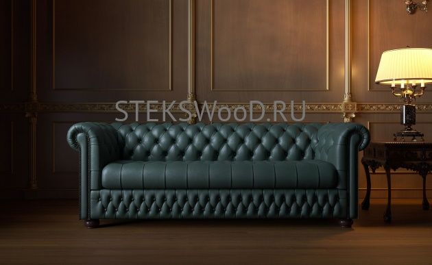 Трехместный диван "ЧЕСТЕР" со спальным местом (БОРДОВАЯ КОЖА) - фото 15