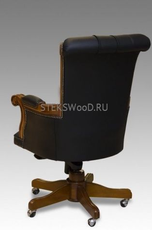 Рабочее кресло "НИКСОН ХАНИ" (черная кожа) - фото 7