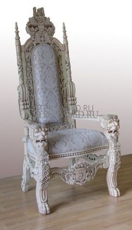 Кресло из массива "ТРОН АЙВОРИ" - фото 2