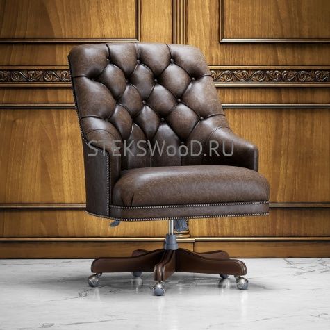 Кресло кожаное для кабинета "ФАРГО" - фото 3
