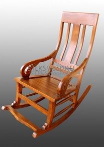 Кресло-качалка из тика "ПЛЭЙН" для гостиной