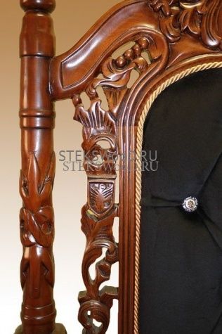 Кресло трон "ДВУГЛАВЫЙ ОРЕЛ" бархат - фото 11